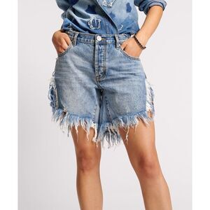 One Teaspoon HOLLYWOOD FRANKIES LONG LENGTH DENIM SHORT Size 24